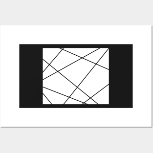 Geometric abstract - white and black. Posters and Art